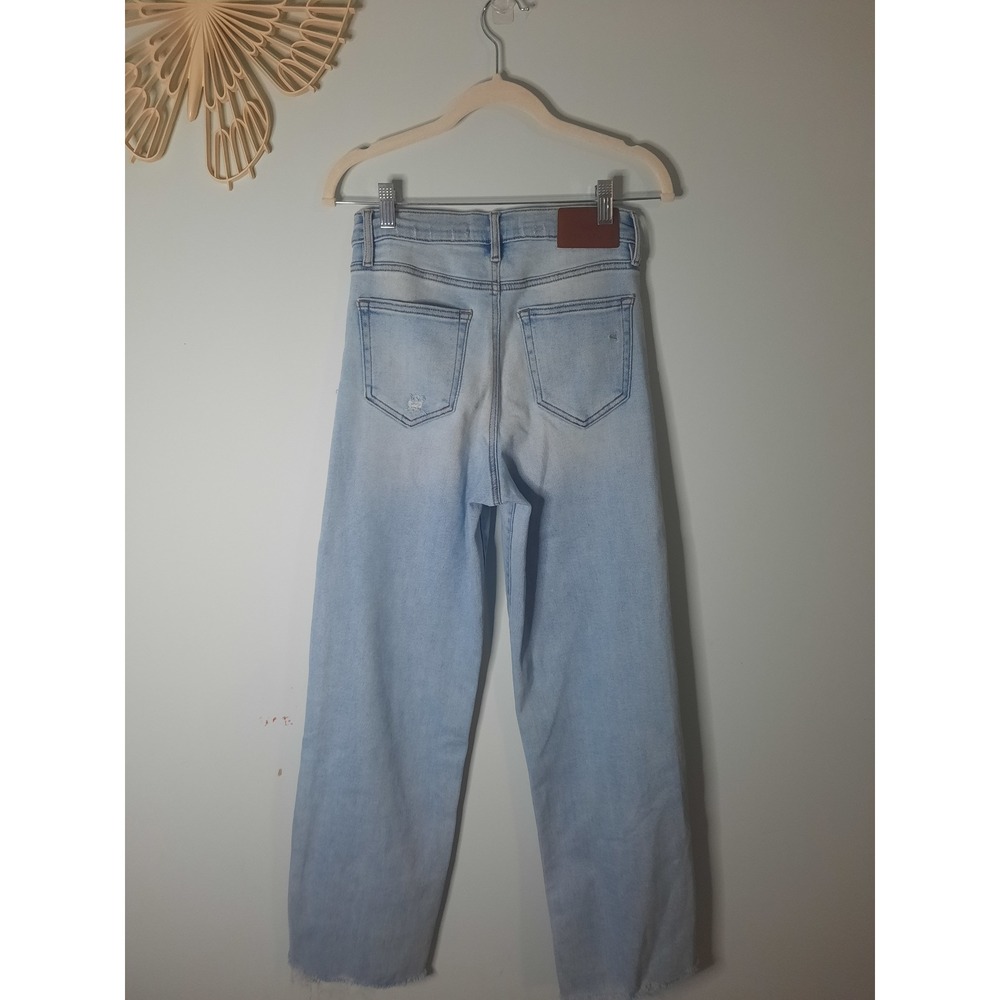 Hidden Jeans Los Angeles Light Wash High Rise Straight Leg Distressed Denim 26 - Picture 5 of 5